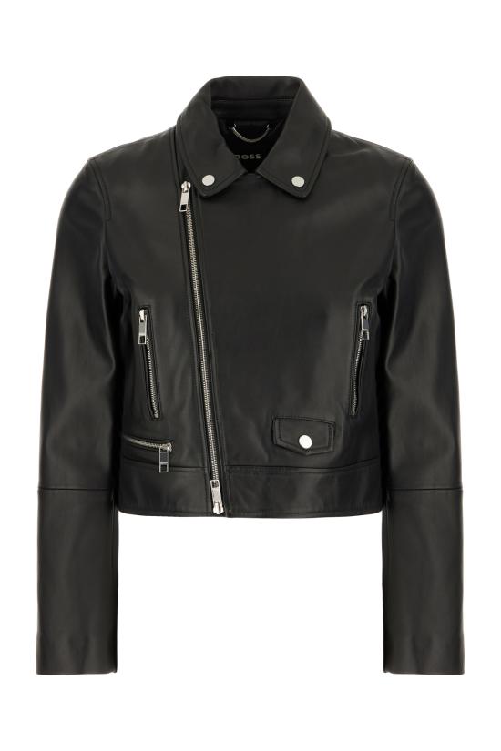 26SS 휴고보스 가죽 자켓 50548471 001 BLACK