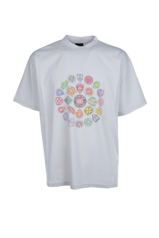 25FW 발렌시아가 반팔 티셔츠 764235TTVH4 9012 DIRTY WHITE