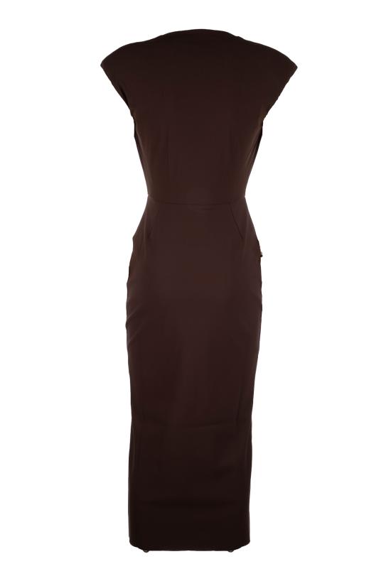 26SS 키아라보니 미디 원피스 ABMMAKIMIDIBS 499 BROWN - CHIARA BONI