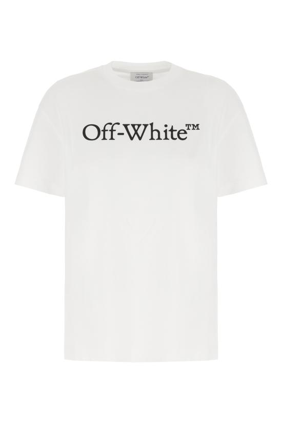 26SS 오프화이트 반팔 티셔츠 OWAA089C99JER005 0110 WHITE BLACK