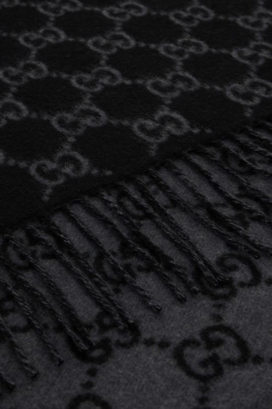 26SS 구찌 GG 캐시미어 스카프 8123174GABX 1260 NERO GRIGIO - GUCCI
