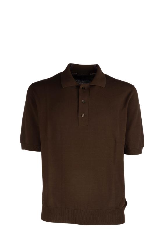 26SS 자노네 폴로 티셔츠 810332ZY318 Z4759 Marrone