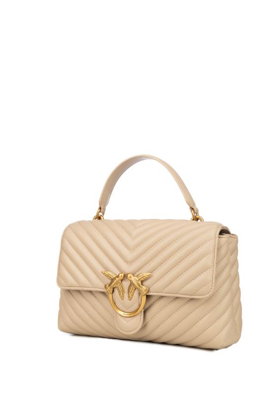 26SS 핑코 토트백 100043A0GK C50Q BEIGE GRIGIO FUMO - PINKO