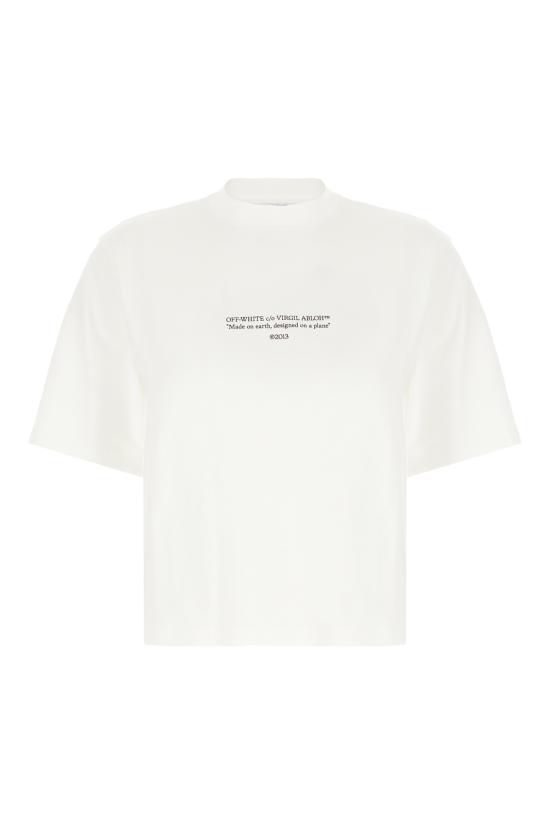 26SS 오프화이트 반팔 티셔츠 OWAA124S26JER006 0110 WHITE BLACK