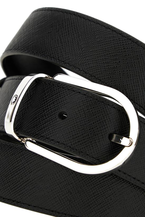 25FW 몽블랑 가죽 벨트 198410 BLACKSAFFIANO BLACK BLACK SAFFIANO - MONTBLANC