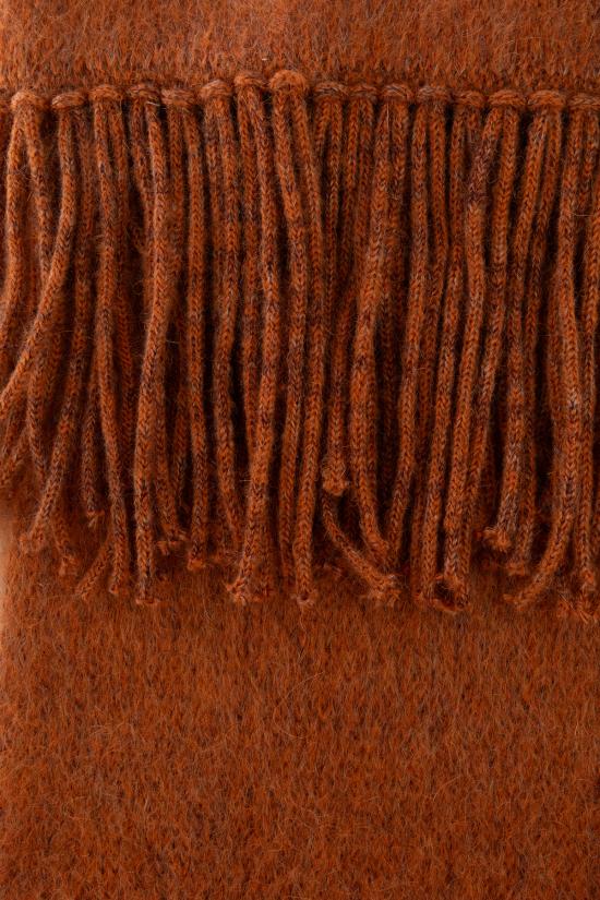 25FW 미우미우 울&모헤어 로고 머플러 5FS0622CQD F0033 Ruggine - MIU MIU