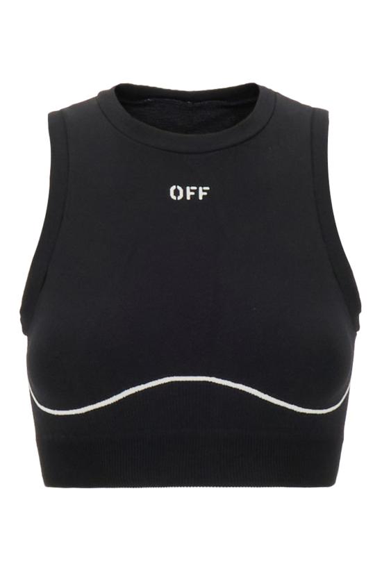 26SS 오프화이트 트레이닝 티셔츠 OWVO05MC99KNI001 1001 BLACK WHITE