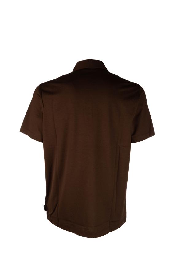 26SS 자노네 폴로 티셔츠 810382ZQ317 Z1495 Marrone - ZANONE