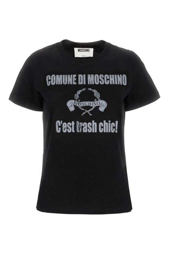 25FW 모스키노 반팔 티셔츠 252D07065441 1555 FANTASIA NERO