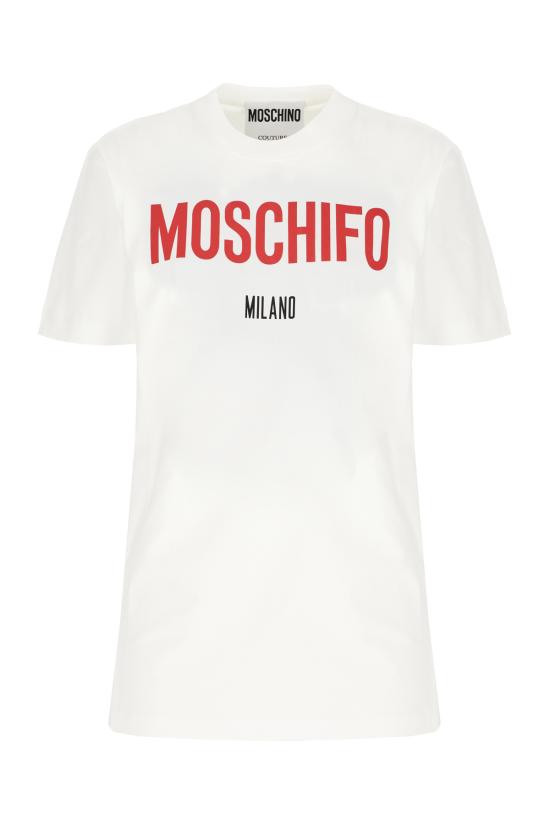 25FW 모스키노 반팔 티셔츠 252D07155441 1001 FANTASIA BIANCO