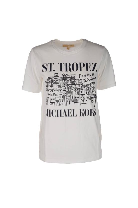 26SS 마이클 코어스 반팔 티셔츠 MS6520K97J 100 WHITE