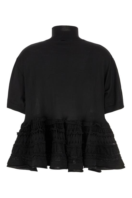 26SS 알라이아 반팔 티셔츠 AA9H1393K164C 995 NOIR ALAIA - ALAIA