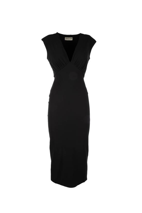 26SS 키아라보니 미디 원피스 ABMMAKIMIDIBS 37 BLACK