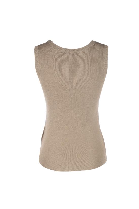 26SS 파비아나 필리피 민소매 티셔츠 MAD266F066D962 0145 BURRO - FABIANA FILIPPI