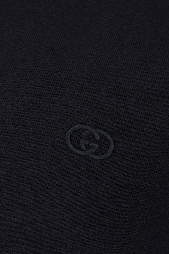 26SS 구찌 자수 실크 코튼 티셔츠 853379XKFDL 4255 Blu - GUCCI