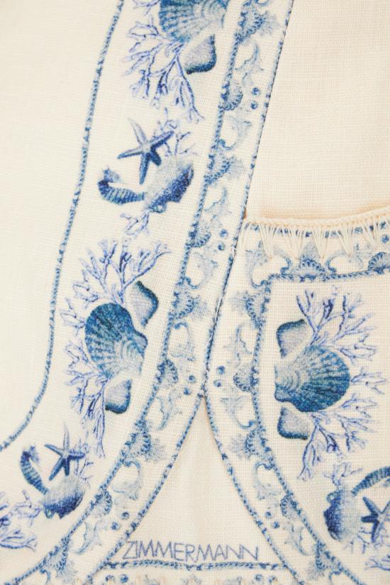 26SS 짐머만 숏팬츠 6173ARS262 BLTL BLUE TOILE - ZIMMERMANN