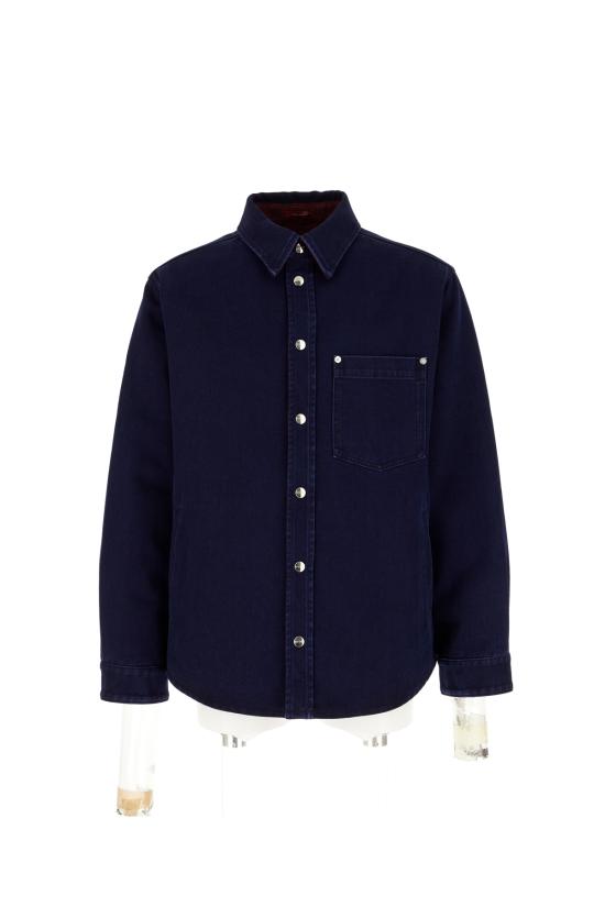 25FW 구찌 리버서블 데님 플란넬 셔츠 835282XDDB6 4447 ROSSO ANCORA BLU