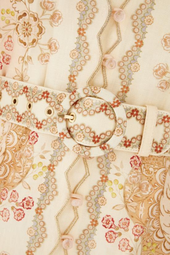 26SS 짐머만 미디 원피스 6470DRS263 WPFB WALLPAPER FLORAL BLUSH - ZIMMERMANN