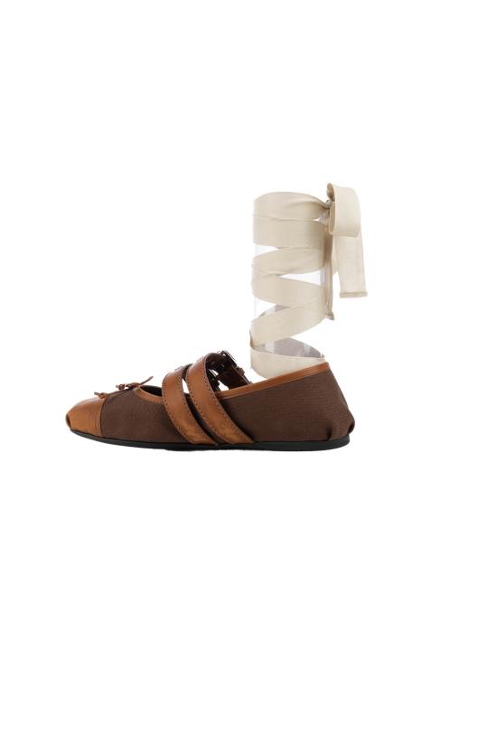 26SS 미우미우 플랫 슈즈 5F608EF0053ZMJ F0ZC8 CACAO TABACCO - MIU MIU