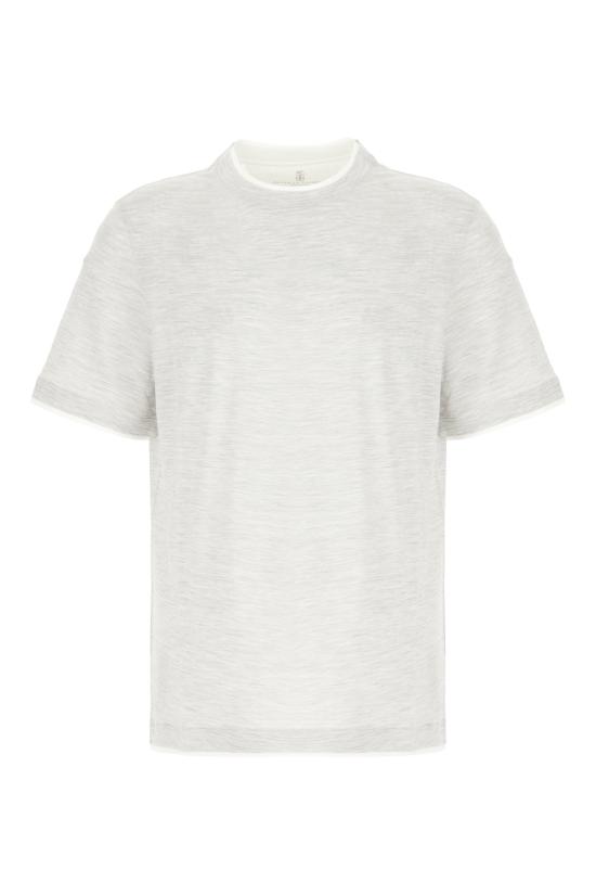 26SS 브루넬로 쿠치넬리 반팔 티셔츠 MD8217427 CLH70 PERLA OFF WHITE