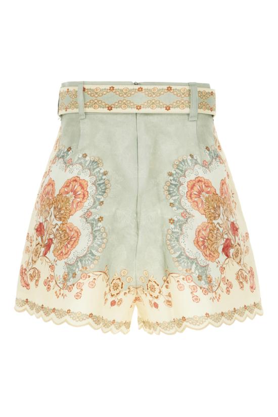 26SS 짐머만 숏팬츠 4558ARS263 WPFM WALLPAPER FLORAL MINT - ZIMMERMANN