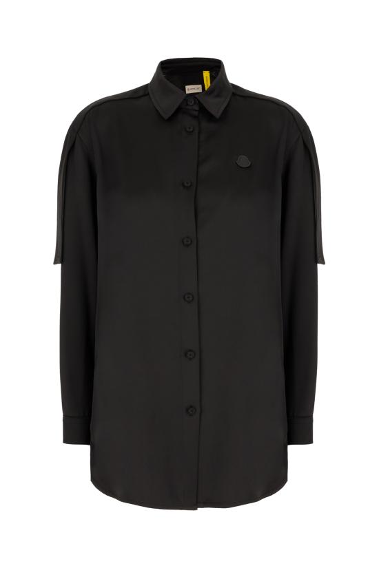 25FW 몽클레어 EE72 바이 에드워드 에니풀 새틴 셔츠 2F00002M6521 999 BLACK