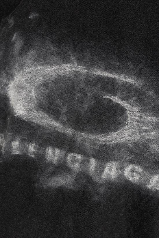 26SS 발렌시아가 반팔 티셔츠 764235TTVN5 9034 WASHED BLACK WHITE - BALENCIAGA