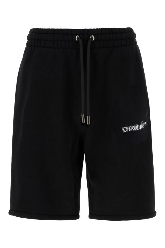 26SS 오프화이트 숏팬츠 OMCI013S26FLE001 0001 BLACK