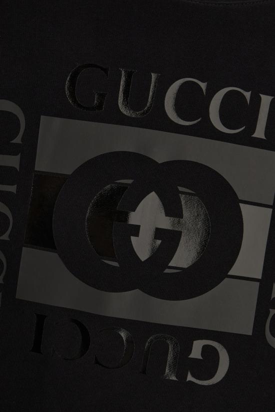 26SS 구찌 프린트 디테일 코튼 저지 스웨트셔츠 855976XJHNH 1152 Nero - GUCCI