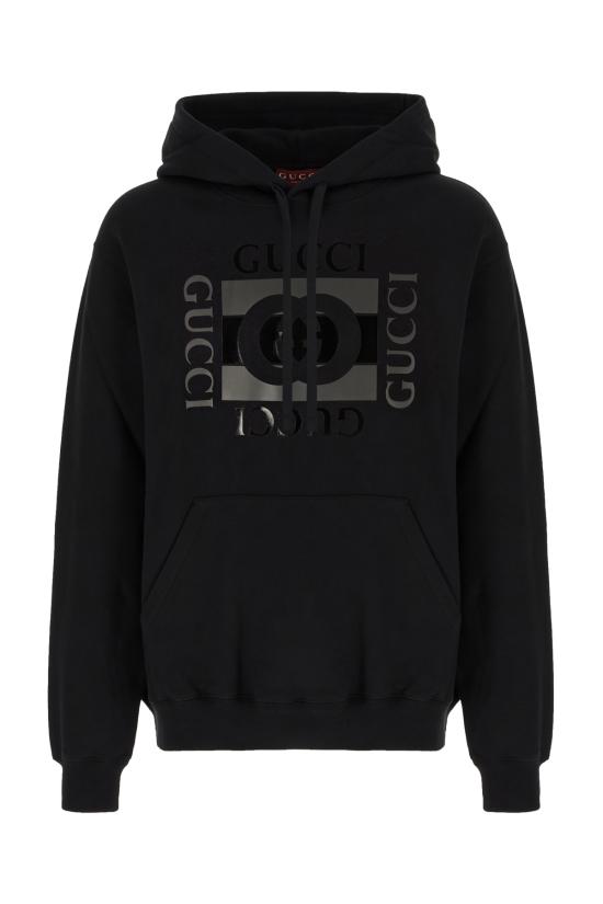 26SS 구찌 프린트 디테일 코튼 저지 스웨트셔츠 855976XJHNH 1152 Nero