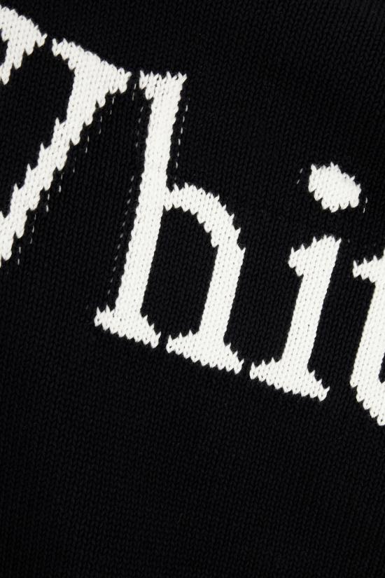 26SS 오프화이트 스웨터 OMHE20QS26KNI001 0001 BLACK - OFF WHITE