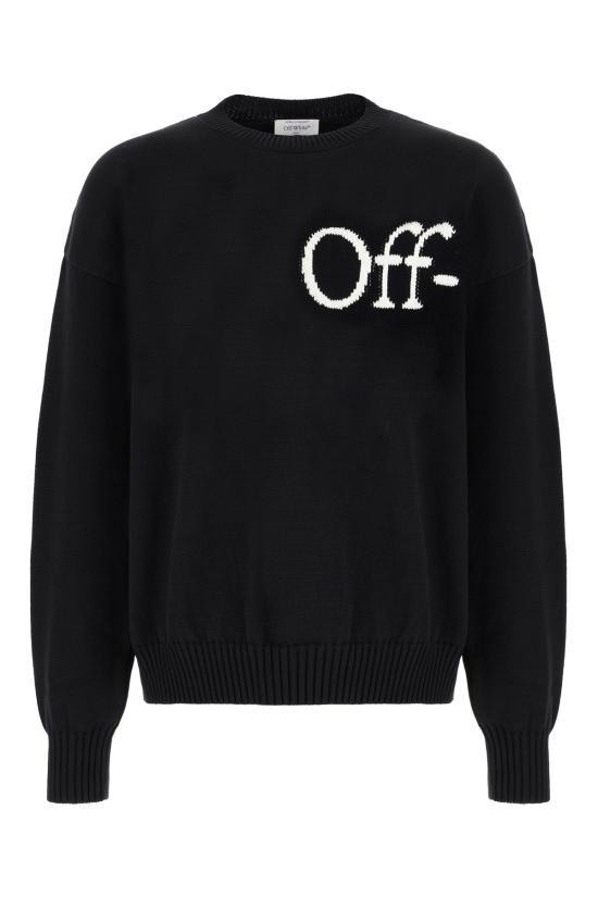 26SS 오프화이트 스웨터 OMHE20QS26KNI001 0001 BLACK