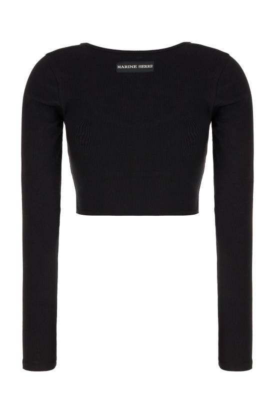 25FW 마린세르 긴팔 티셔츠 WTT033ACJER0011 BK99 BLACK - MARINE SERRE