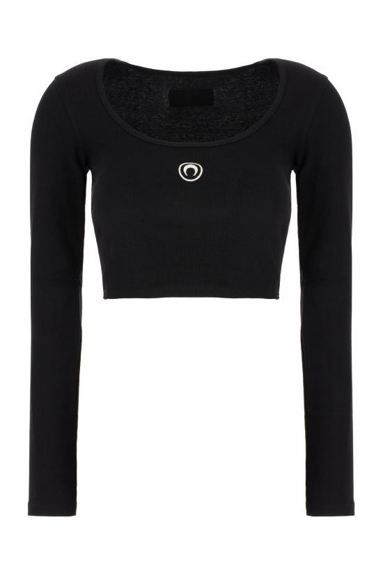 25FW 마린세르 긴팔 티셔츠 WTT033ACJER0011 BK99 BLACK