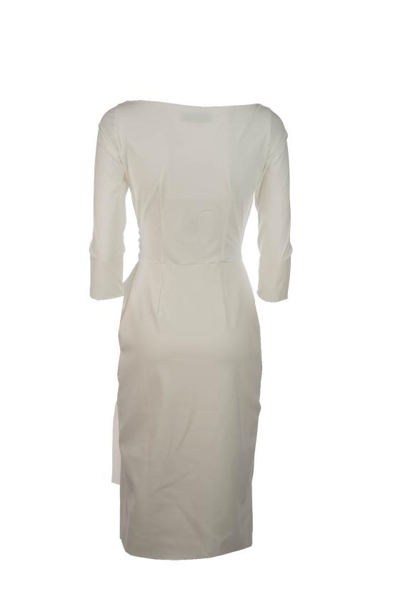 26SS 키아라보니 미디 원피스 ABCFLO108BS 070 WHITE - CHIARA BONI