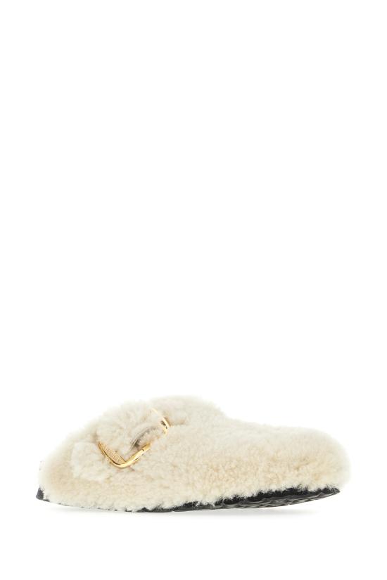 25FW 버켄스탁 BOSTON 보스톤 빅버클 테디 시어링 뮬 1025664 EGGSHELL - BIRKENSTOCK