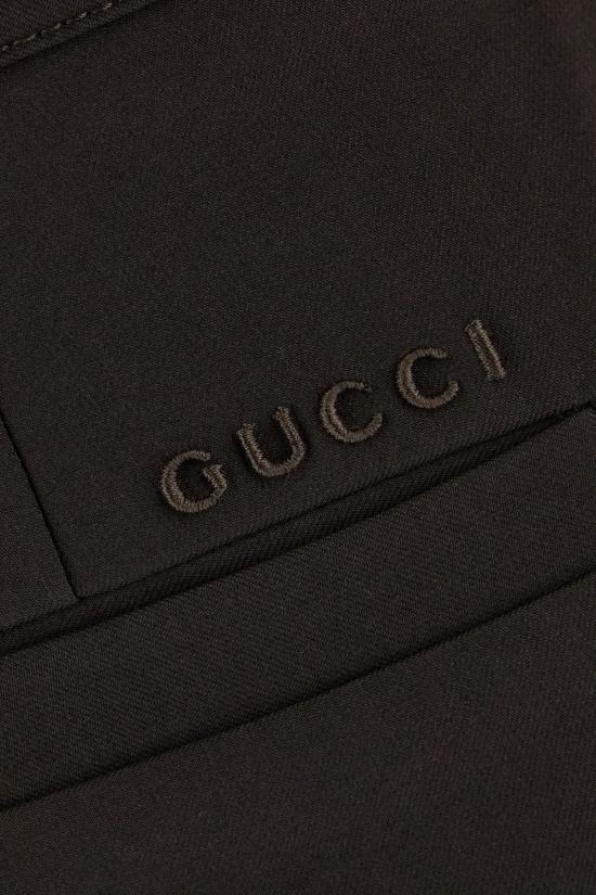 25FW 구찌 울 플리트-프론트 트라우저스 팬츠 832573Z7AE5 2130 Marrone - GUCCI