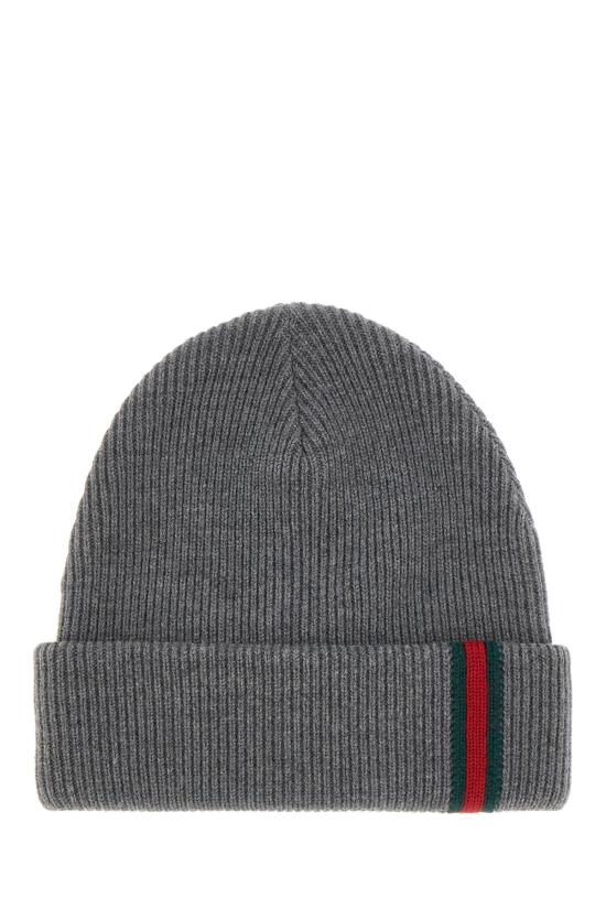 25FW 구찌 웹 디테일 울 비니 8341924G200 1100 ANTHRACITE