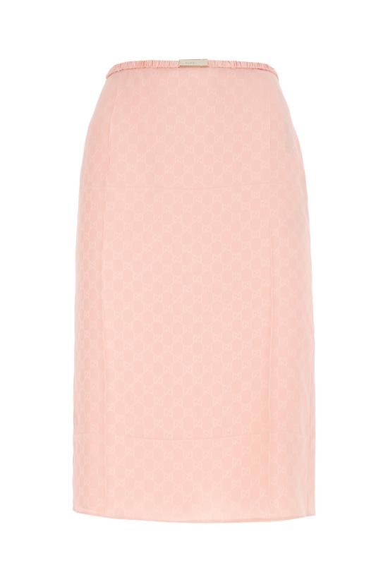 25FW 구찌 GG 실크 자카드 스커트 846275ZATF9 5136 Rosa