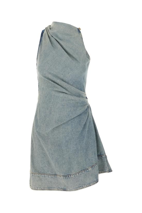 26SS 알렉산더 맥퀸 데님 원피스 857115QMAD1 4383 LIGHT BLUE WASH