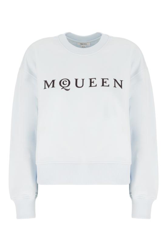 26SS 알렉산더 맥퀸 후드 티셔츠 857405QLAE9 4602 ICE BLUE