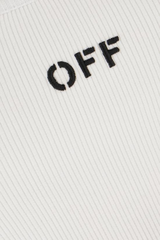 25FW 오프화이트 민소매 티셔츠 OWAD072C99JER002 0110 WHITE BLACK - OFF WHITE