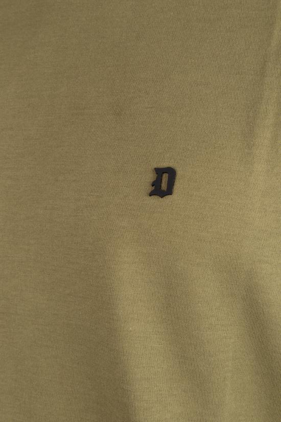 26SS 돈답 반팔 티셔츠 US198JF0271UZL4 633 Verde militare - DONDUP