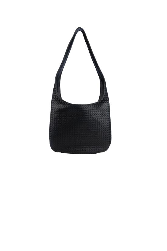 25FW 보테가베네타 라지 베네토 크로스바디백 843835V5KD0 8803 BLACK SILVER