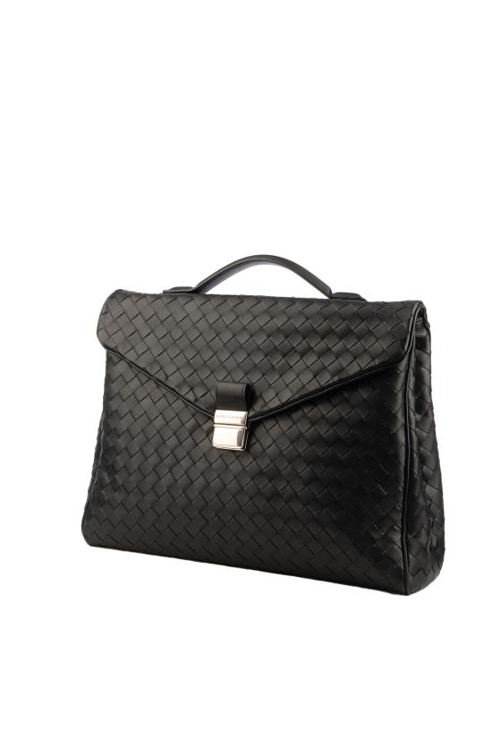 25FW 보테가베네타 아카이비스트 브리프케이스 844227V4R40 1208 BLACK VINTAGE SILVER - BOTTEGA VENETA