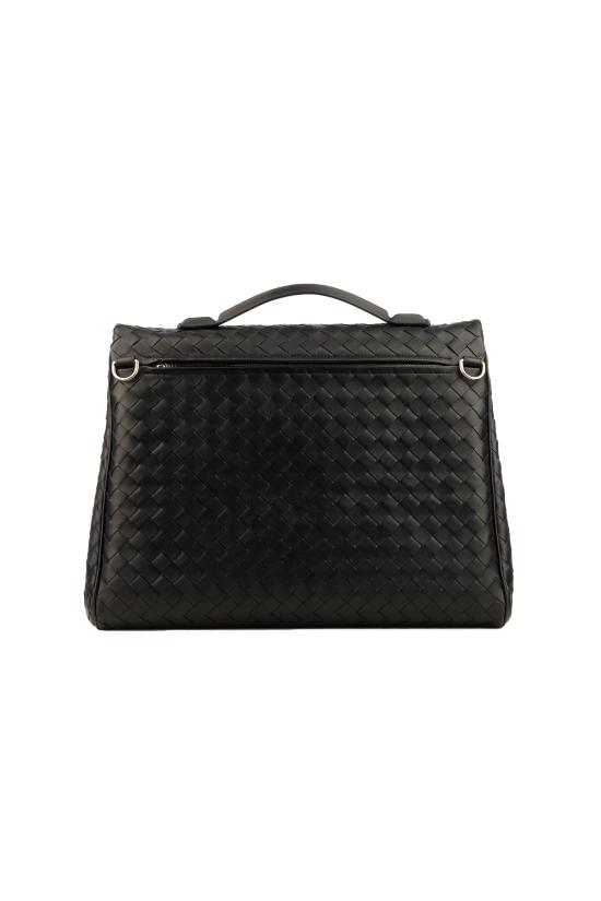 25FW 보테가베네타 아카이비스트 브리프케이스 844227V4R40 1208 BLACK VINTAGE SILVER - BOTTEGA VENETA