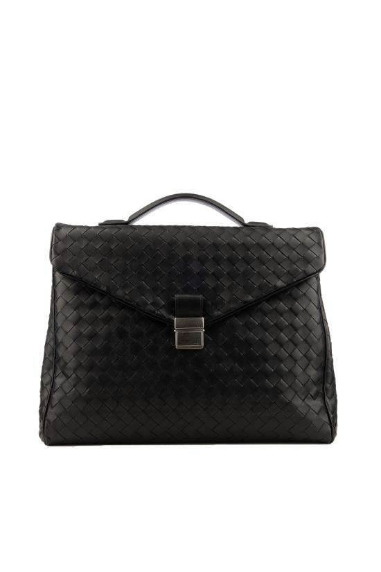 25FW 보테가베네타 아카이비스트 브리프케이스 844227V4R40 1208 BLACK VINTAGE SILVER