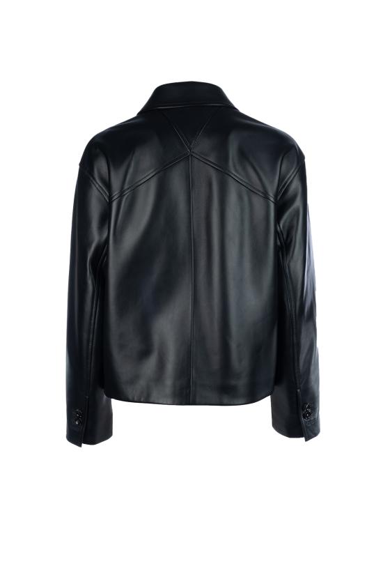 25FW 보테가베네타 가죽 자켓 844014V5BX0 1000 BLACK - BOTTEGA VENETA