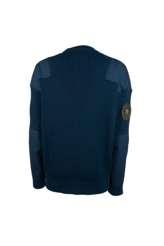 25FW 발렌시아가 플랩 포켓 니트 833238T3386 5002 DARK BLUE - BALENCIAGA