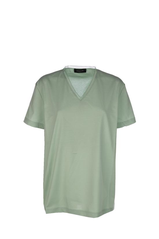 26SS 파비아나 필리피 반팔 티셔츠 JED266F143L902 6172 Verde acqua